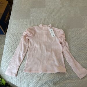 Janie & Jack Pink Long Sleeve Ribbed Top